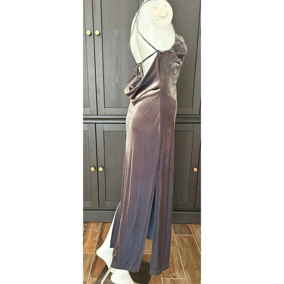 Vintage Rampage Velvet Iridescent Open Back Maxi Dress Whimsigoth Fairy Medium - Picture 7 of 15